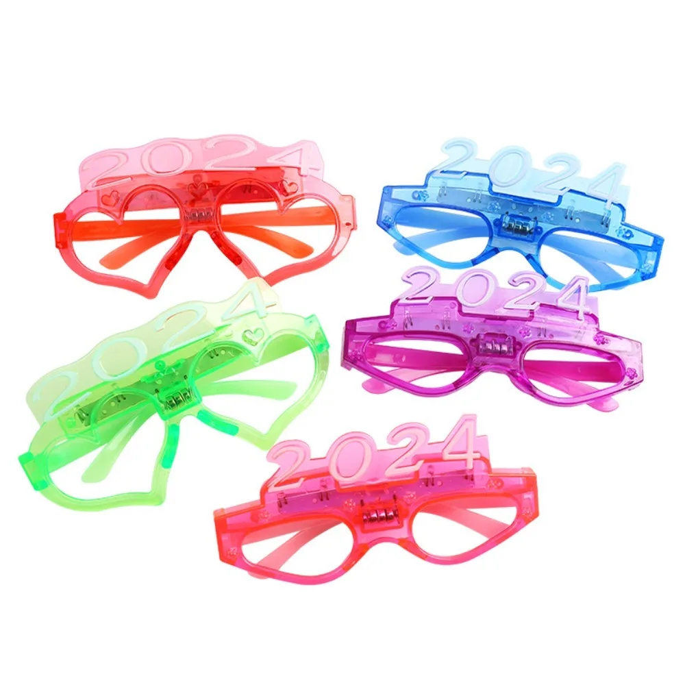 

2024 Year 2024 Glowing Glasses Glowing LED LED Flashing 2024 Glasses Flashing Ornaments 2024 Glasses Colorful New Year