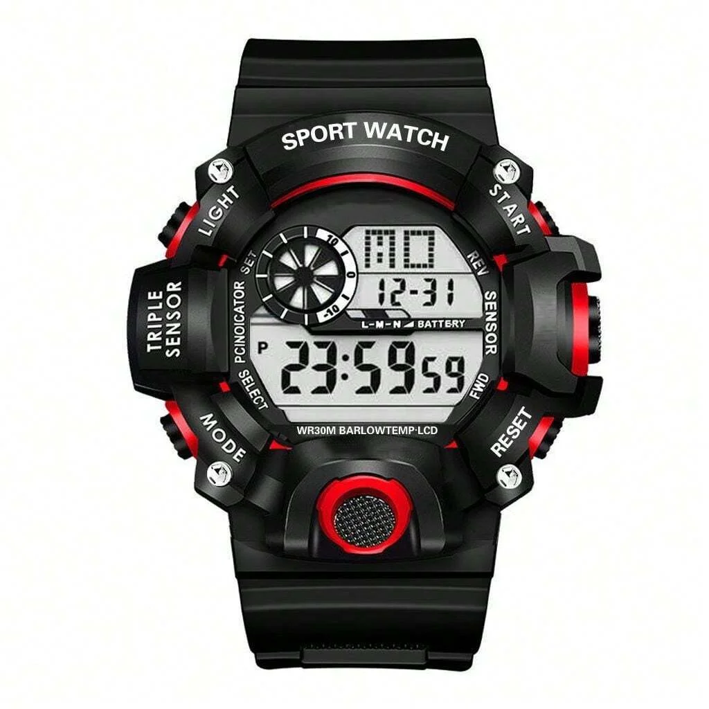 Style Boys Sports Watches Dual Display Digital Led Electronic Quartz Wristwatches For Kids