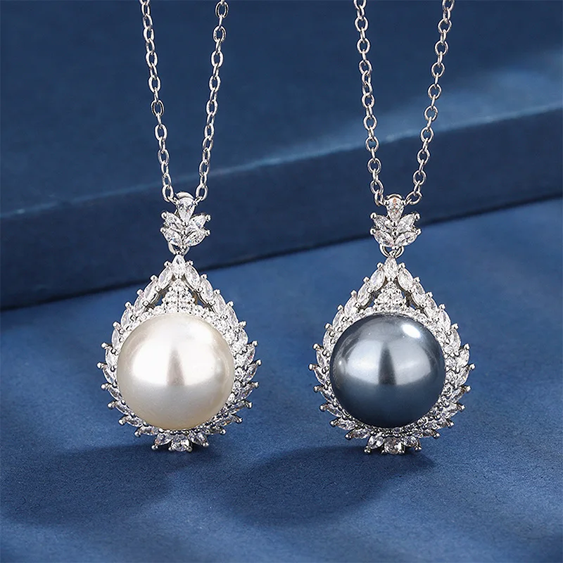 

New Gold-Plated Pearl Elegant Women's Pendant In Stock 14mm
