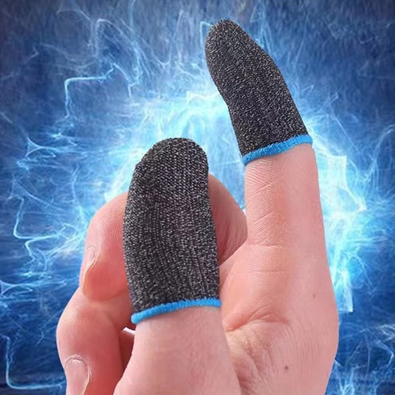 1 Pair Anti-slip Finger Cots Breathable Silver Fiber Anti-slip Game Conductive Consumer Electronics Must Have Game Finger Cots