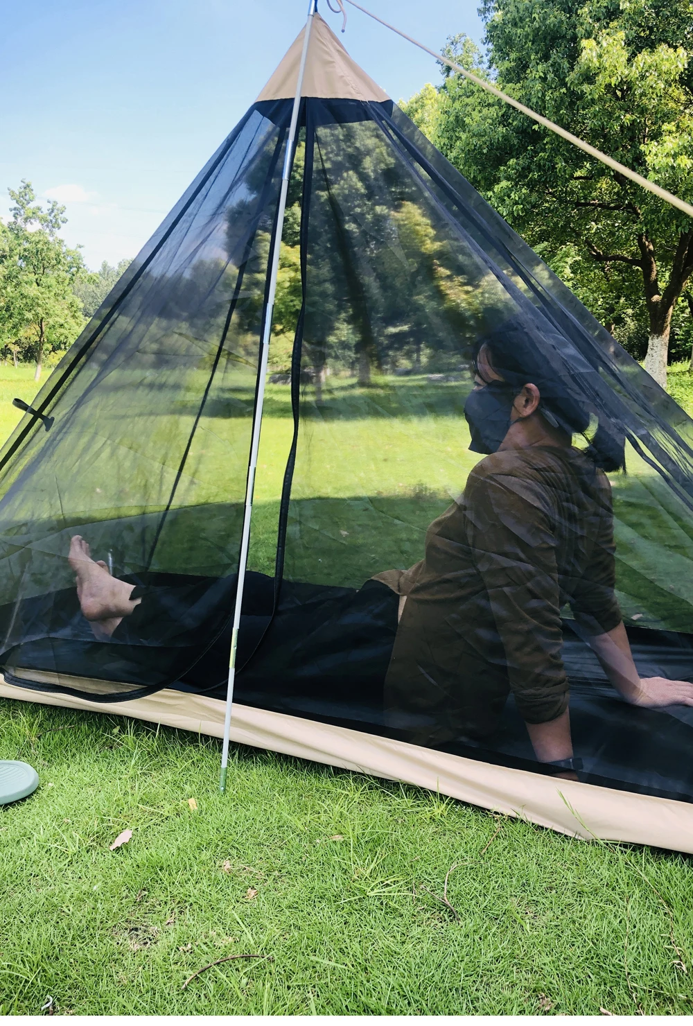 Kamperbox MT380 Moisture Proof Camping Tent B3 Micro Mesh Single Person Tent Glass Fiber Pole PU Polyester Bottom Outdoor Tent