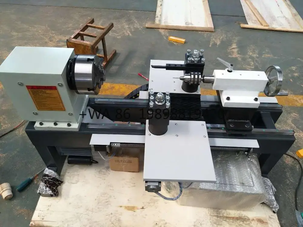 Small Wooden Pieces MINI Automatic CNC Wood Lathe for