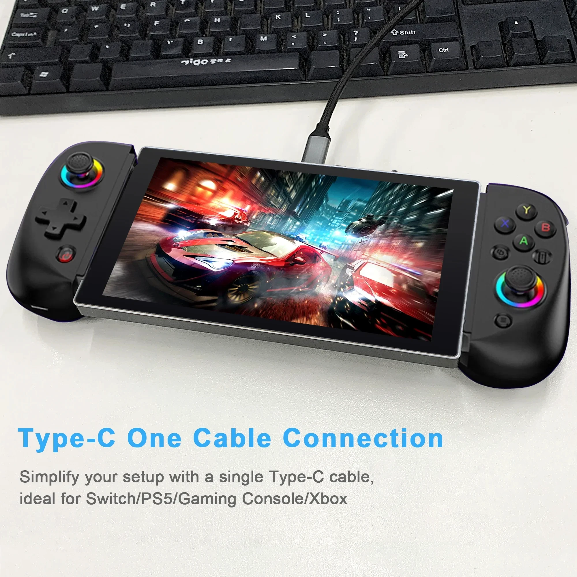 Wisecoco 7" Touch Monitor 1920x1080 Tragbarer FHD-Monitor für Android Box Raspberry Pi Xbox PS4 PS5 Spielkonsole Gaming-Monitor