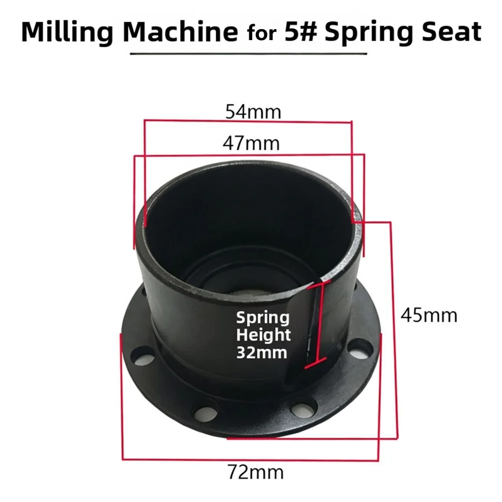 Spring Base for 3# 4# 5# Milling Machines Constructed Using Metal to Support Repeated Engagement and Disengagement Cycles