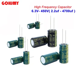 10V 16V 25V 35V 50V 63V 400V High Frequency Low ESR Aluminum Capacitor 100UF 220UF 330UF 470UF 680UF 1000UF 1500UF 2200UF 3300UF