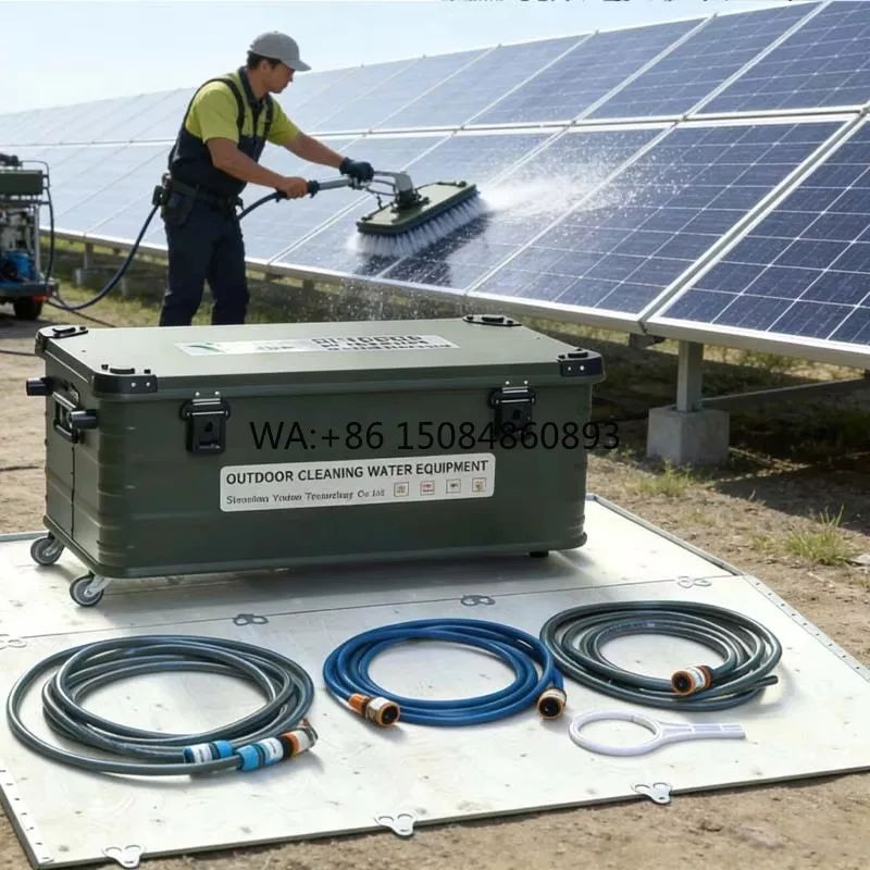 High Efficiency Dual Use PV Cleaner, Long Battery Life, Large Area Washing Equipment for Mass Solar Farm Cleansing