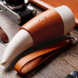 Creative Coffee Mug 230ML Goat Horns Mug Vacuum Cup Thermos Flask Tea Cups Travel Couple Water Bottle With Rope Horn-shaped
