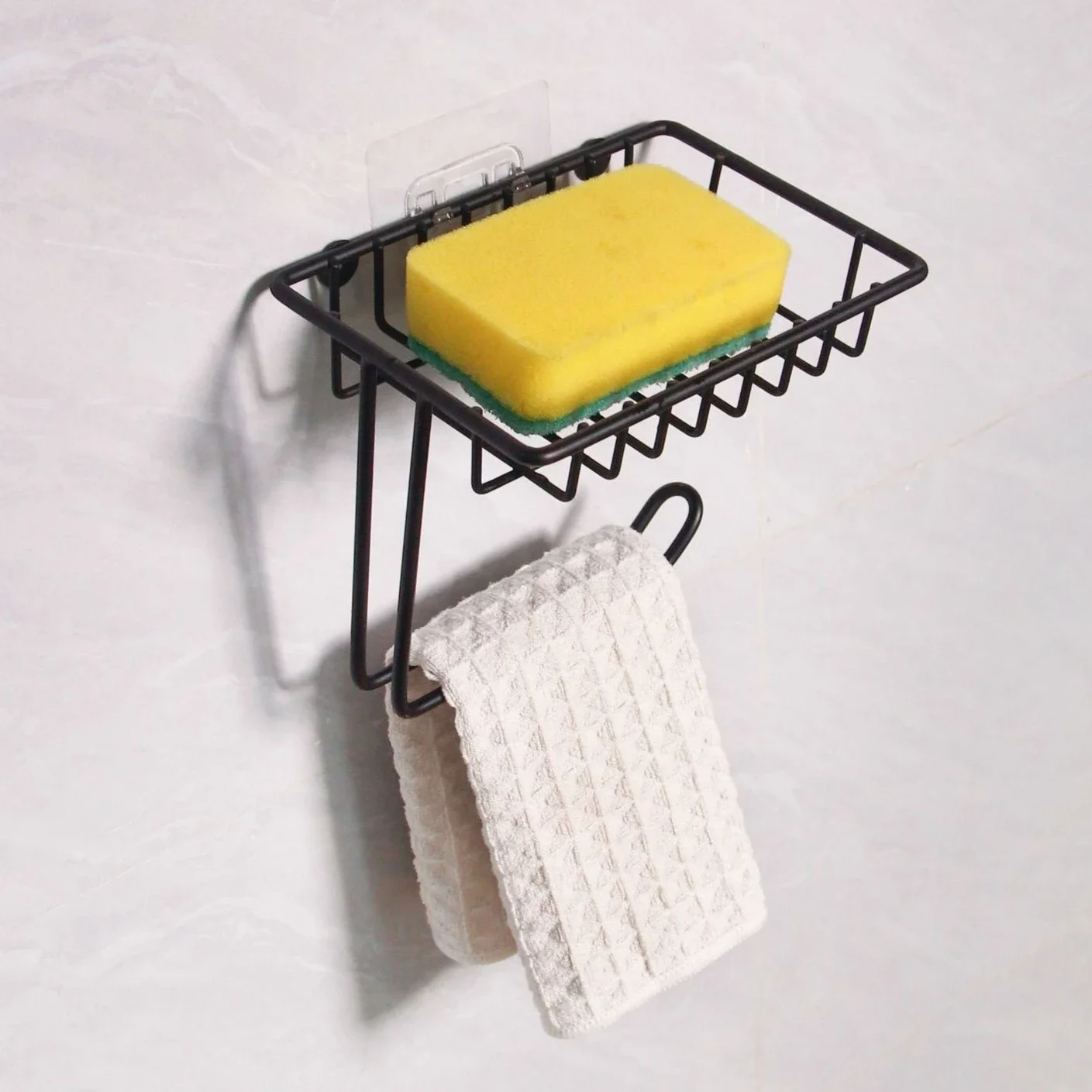 

Wall Mounted Paper Towel Holder Bathroom 304 Stainless Steel Shelf Storage Rack 2-in-1 Basket Organizer for Kitchen & Bathroom