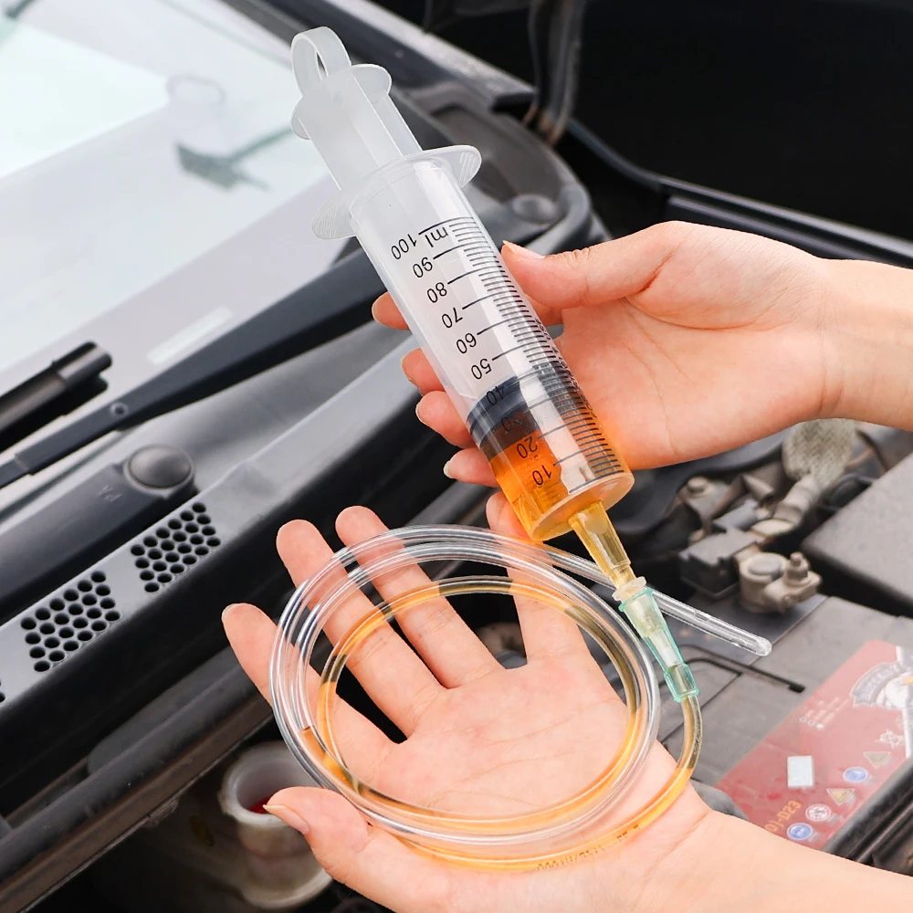 100/300/550ml Car Oil Fluid Extractor Fuel Transfer Hand Pump Dispenser Vacuum Syringe Type Manual Suction Pump Extractor