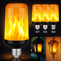 B22 E27 LED Flame Effect Light Bulb 4 Modes Flickering Fire Simulation for Party KTV Festival Garden Home Decor Outdoor Lighting