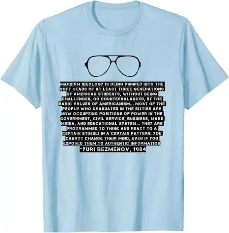 KGB-Abtrünniger Yuri Bezmenov: Warnung an den Westen vor Marxismus T-Shirt Y2k Personalisiertes Weiches Baumwoll-Kurzarm-Shirt mit Spruch – Detail 7