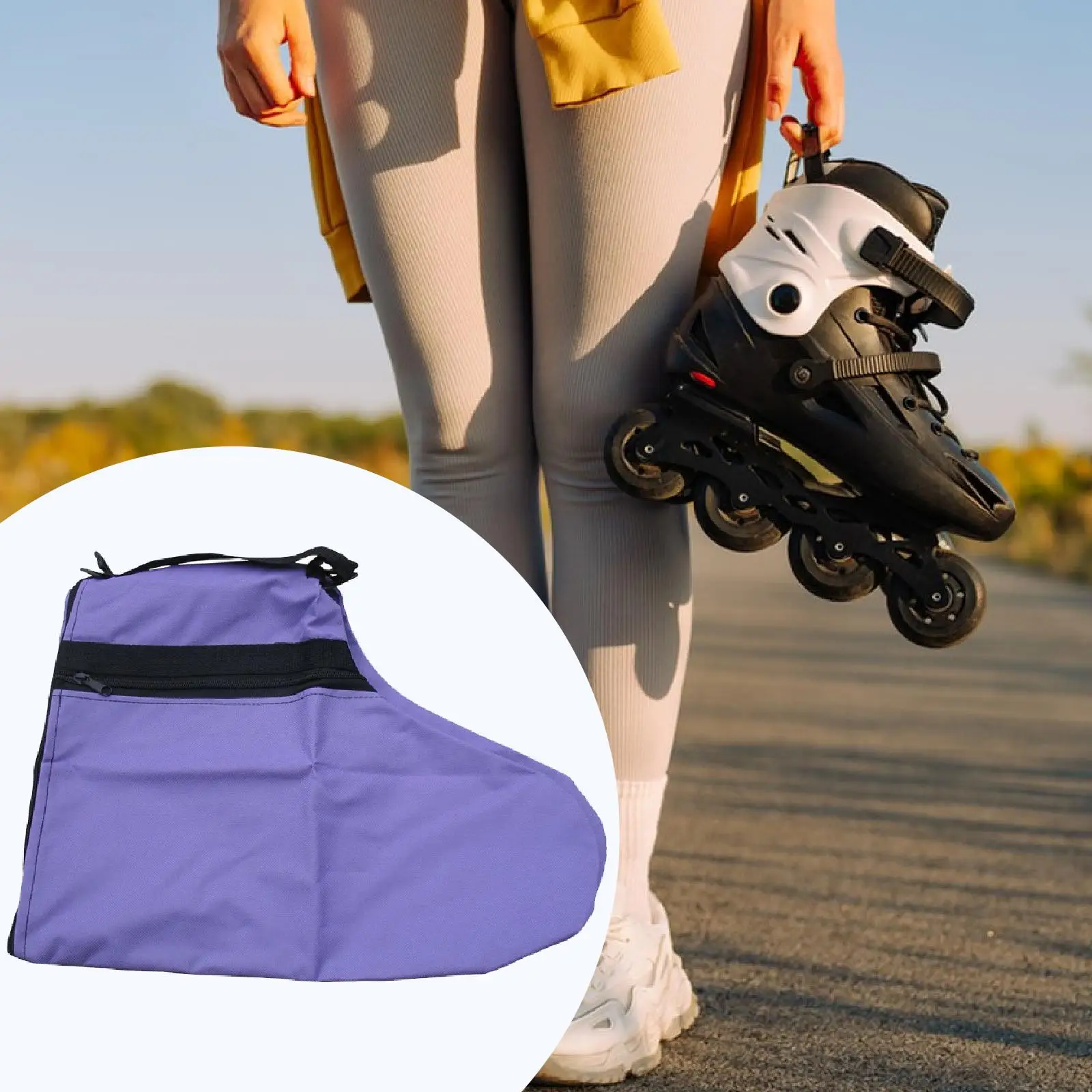 

Roller Skates Bag Tote Waterproof Holder for Skating Shoes Figure Skates Shoes Adults