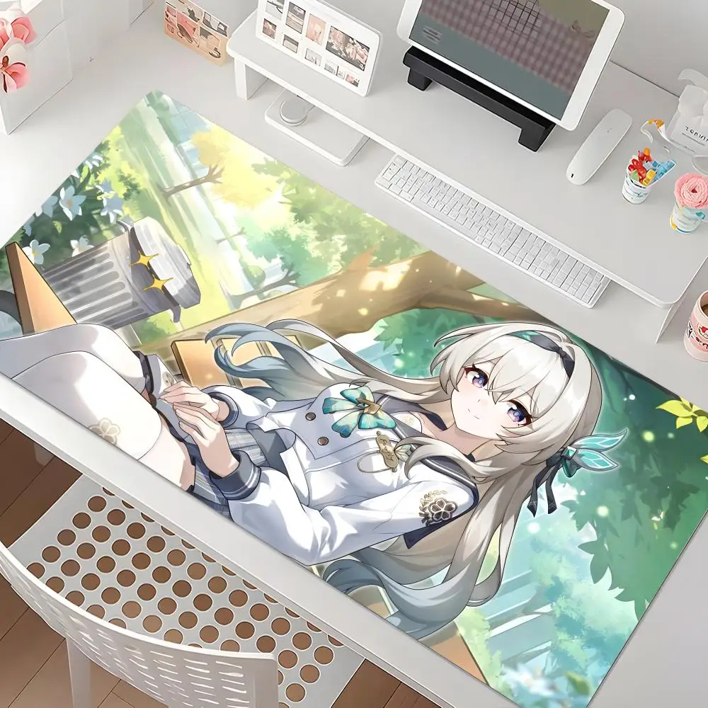 Sci-fi game Honkai: Star Rail Mouse Pad Waterproof Non-Slip Large Gaming Mat with Stitched Edge