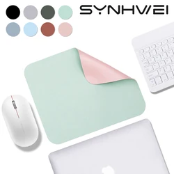 Impermeável PU Leather Office Mouse Pad, colorido, duplo lado, Desktop Protector Mat, antiderrapante MousePad para laptop, PC, tamanho pequeno