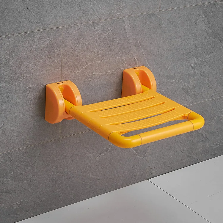 Folding Bath Stainless Steel Shower Chair Disabled Safety Toilet Seat Wall Hanging Stool for Elderly Toilet Bathroom Essentials