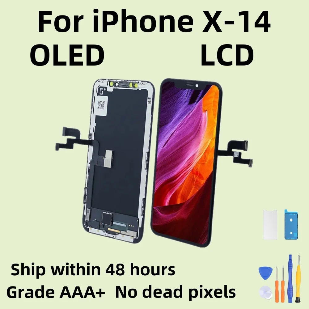 

OLED LCD Display For iPhoneX XR XS Max 11 Pro Max 14Screen Replacement Incell 3D Touch Digitizer Assembly No Dead Pixel