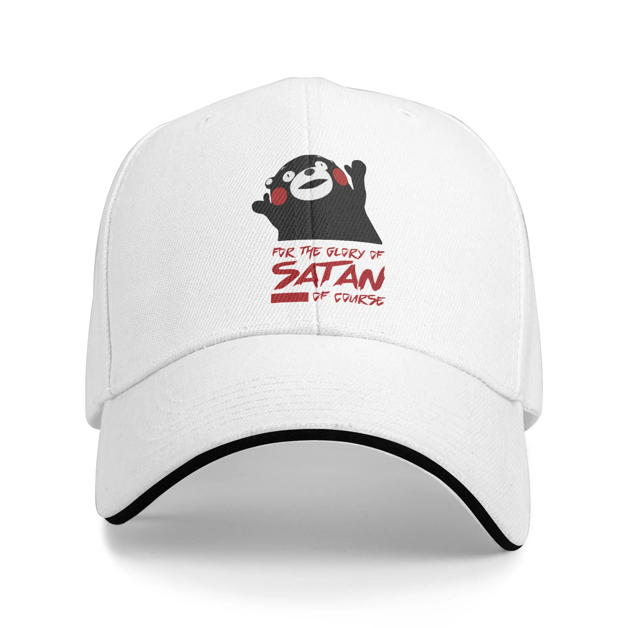 Satanic Bear Casual Baseball Cap Summer  Trucker Hat Sunscreen Hunting Camping Snapback Cap Men Women y2k Funny Baseball Caps