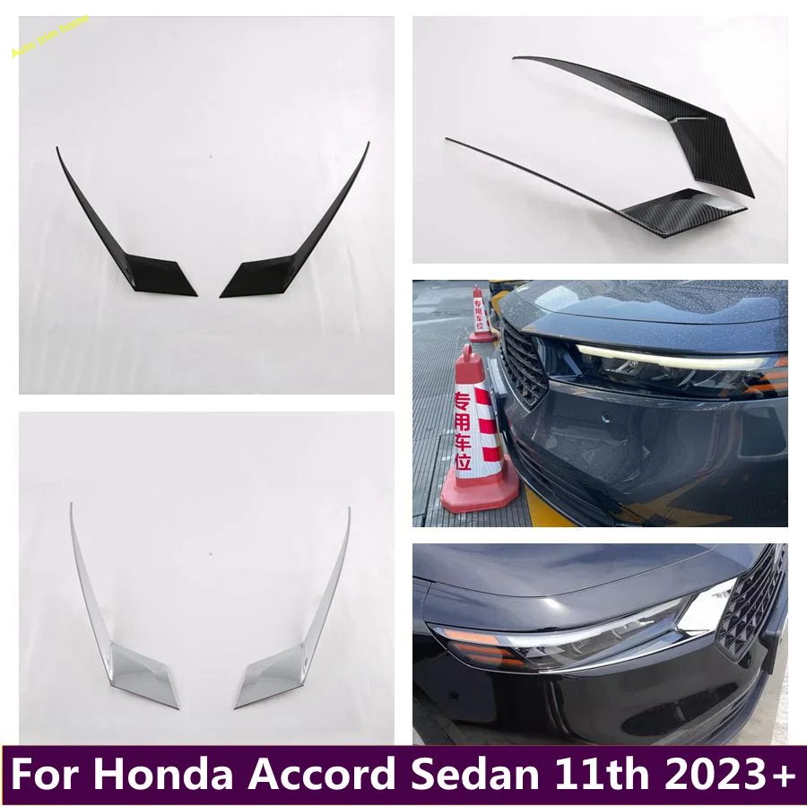 

Head Light Lid Eyebrows Headlamp Eyelids Decoration Frame Cover Trim Fit For Honda Accord Sedan 11th 2023 2024 Car Accessories