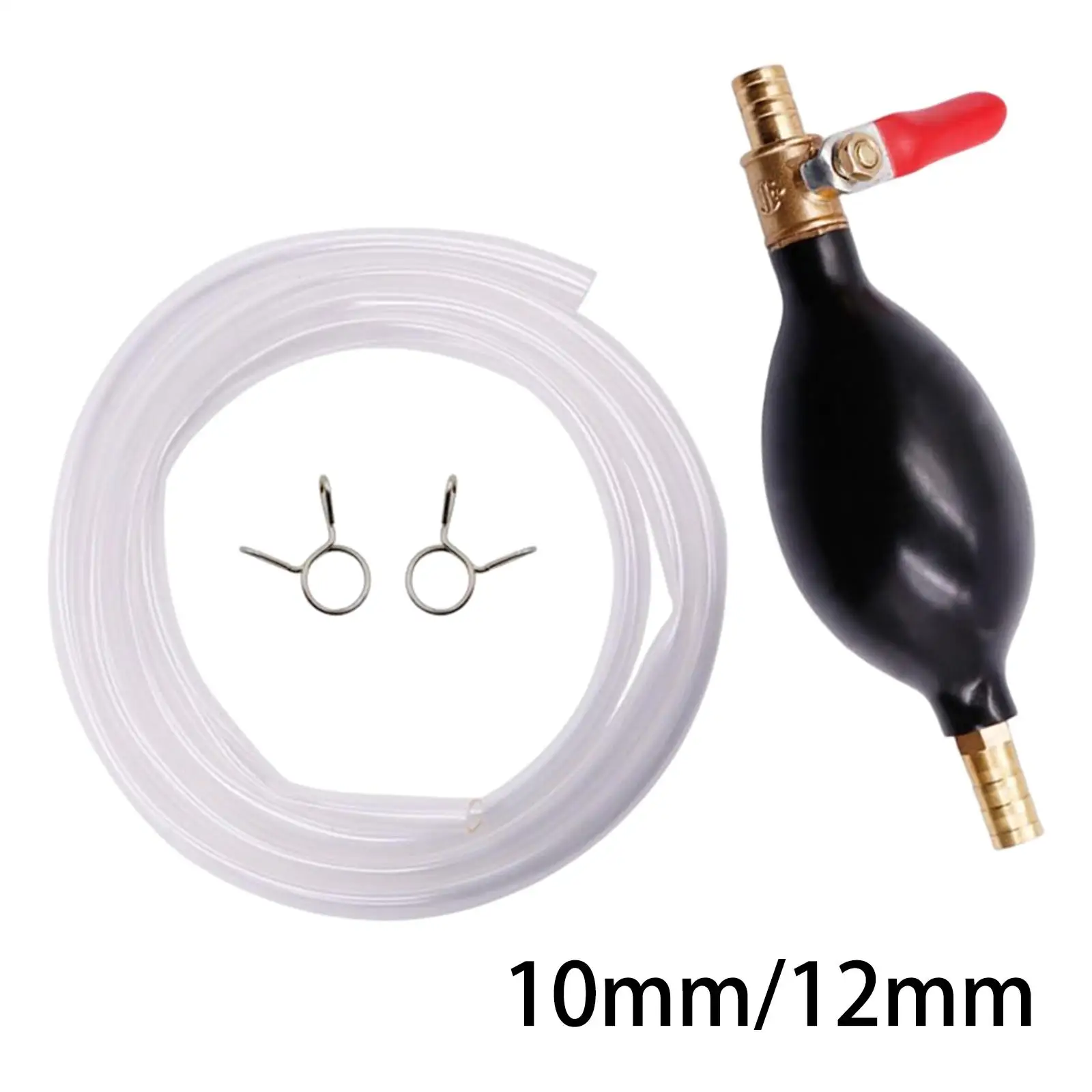 Manual Siphon Pump Control Valve with Hose Clip Portable Fuel Transfer Pump for Fish Tank Gas Oil Water Liquid