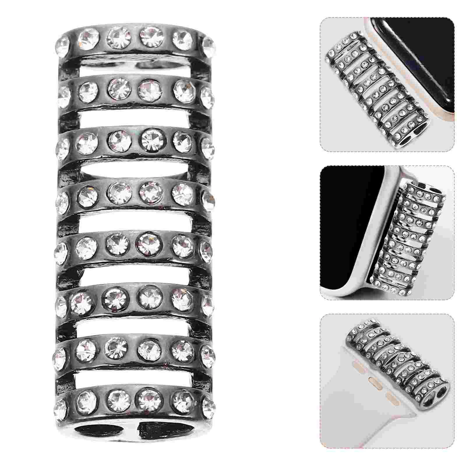 10 Pcs Adapter Strap Connector Watch Band Rhinestones Watchband Connection Alloy