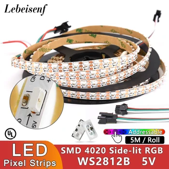 5MM narrow WS2812 LED strip RGB 5V side glow colorful 4020 high brightness cabinet home decoration foldable LED soft tape lights