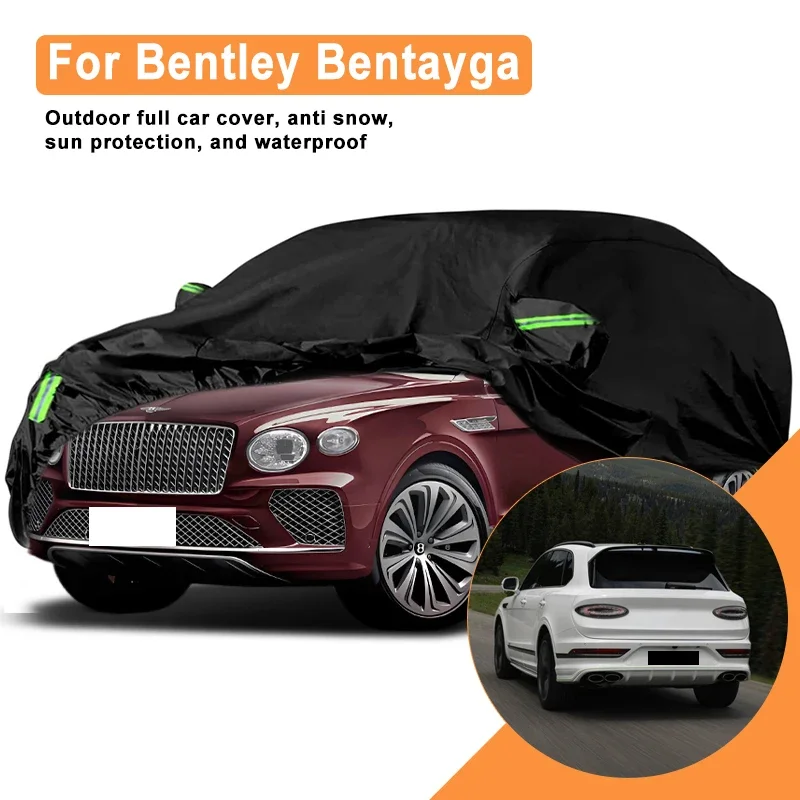 

Полный чехол для автомобиля Bentley Bentayga W12 V8, уличный, ветрозащитный, водонепроницаемый, пылезащитный, с защитой от солнца и УФ-излучения, со светоотражающими полосами
