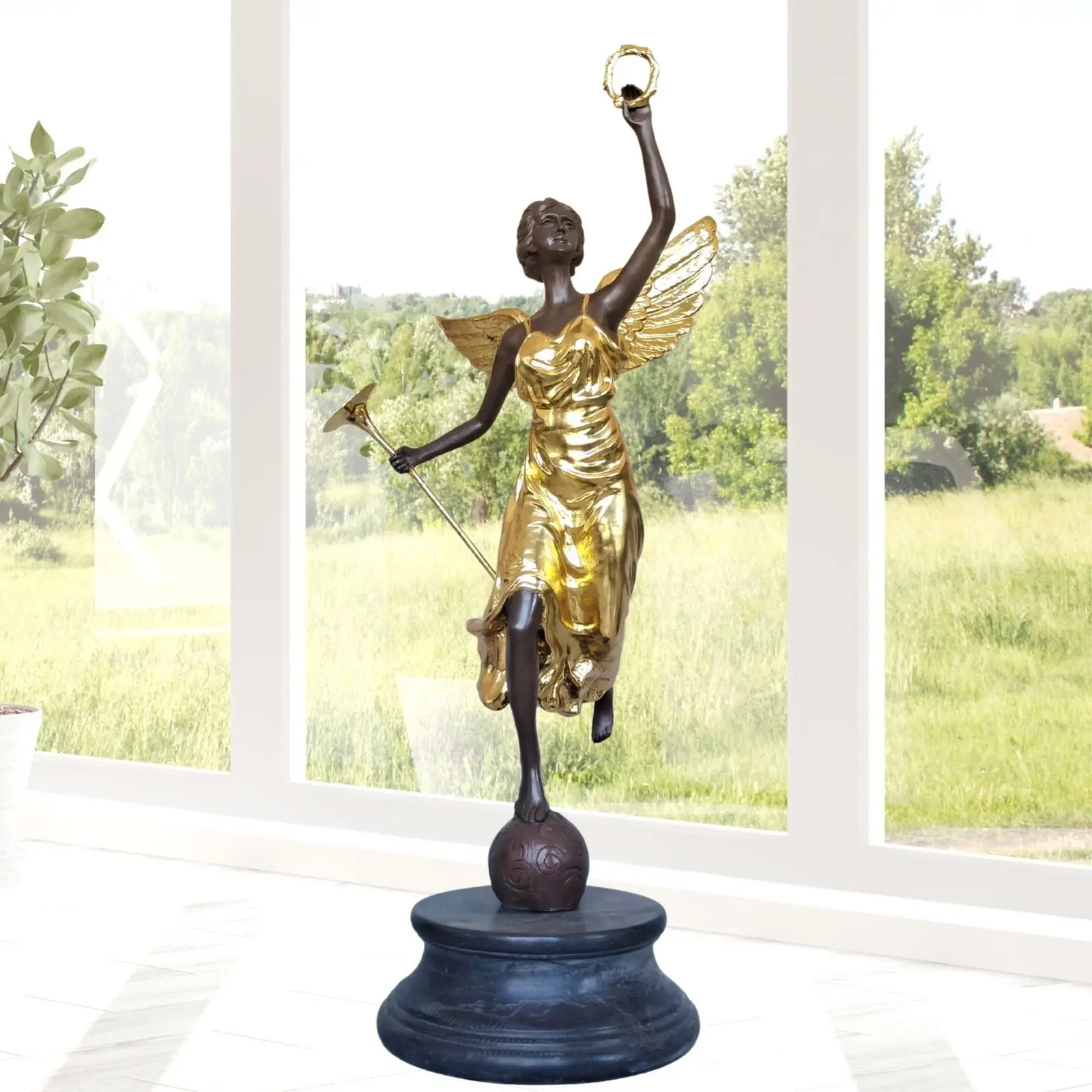 

Bronze Statue Of Greek Victory Goddess Famous Bronze Mythology Sculpture Angel Figurine Large Art Ornament Home Decoration Gift