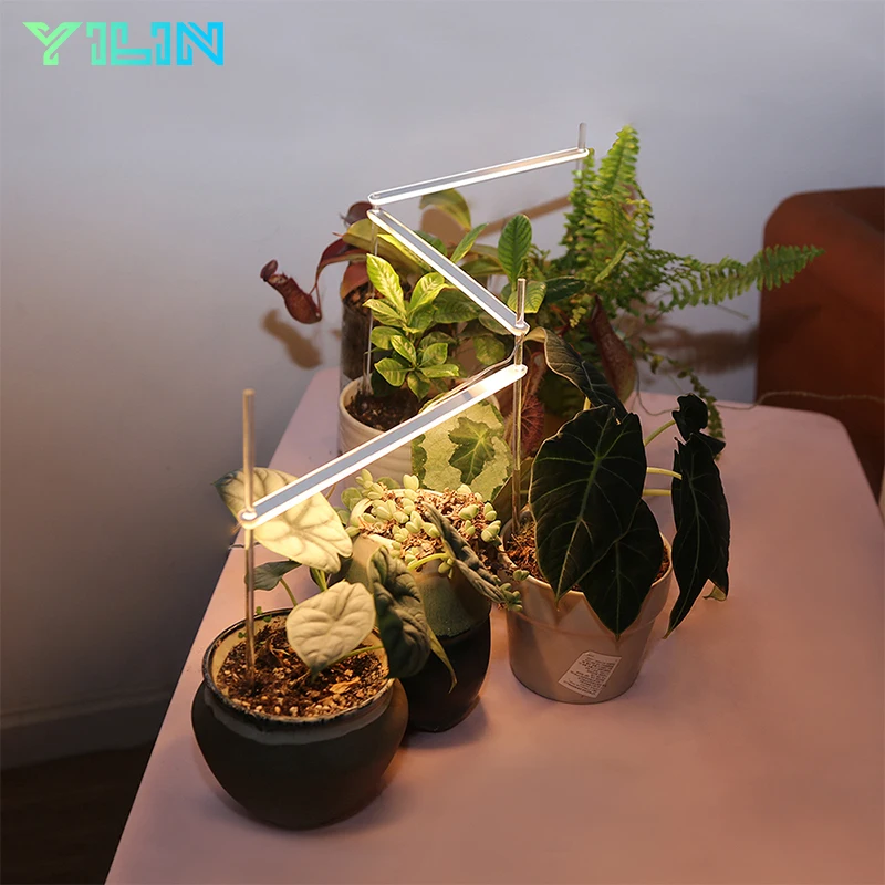 LED Light Beam Desktop Plant Grow Light Bar 25.6cm/10inch Full Spectrum Growing Line Lamp With Timer For Indoor Plants Growth