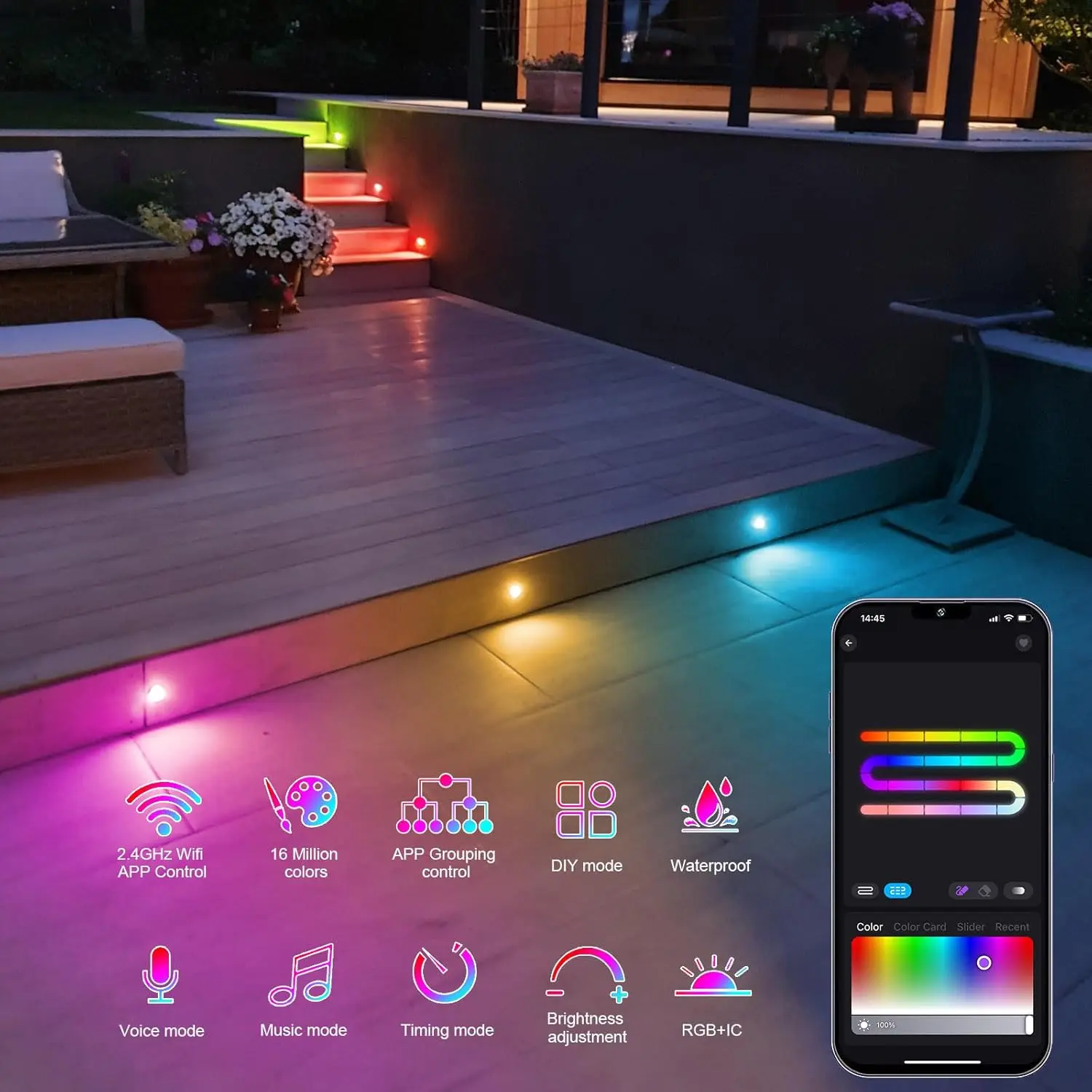 FVTLED WiFi Controller LED Wireless Smart Controller Working with Android and IOS System Mobile Phone Free App for Deck Lights