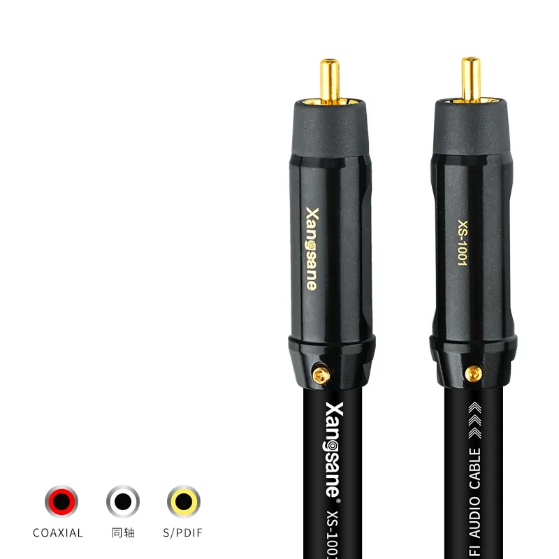 

Hi-end Sterling Silver RCA Digital Coaxial Cable 75Ohm SPDIF Decoder HiFi Audio Decoder DAC Cable