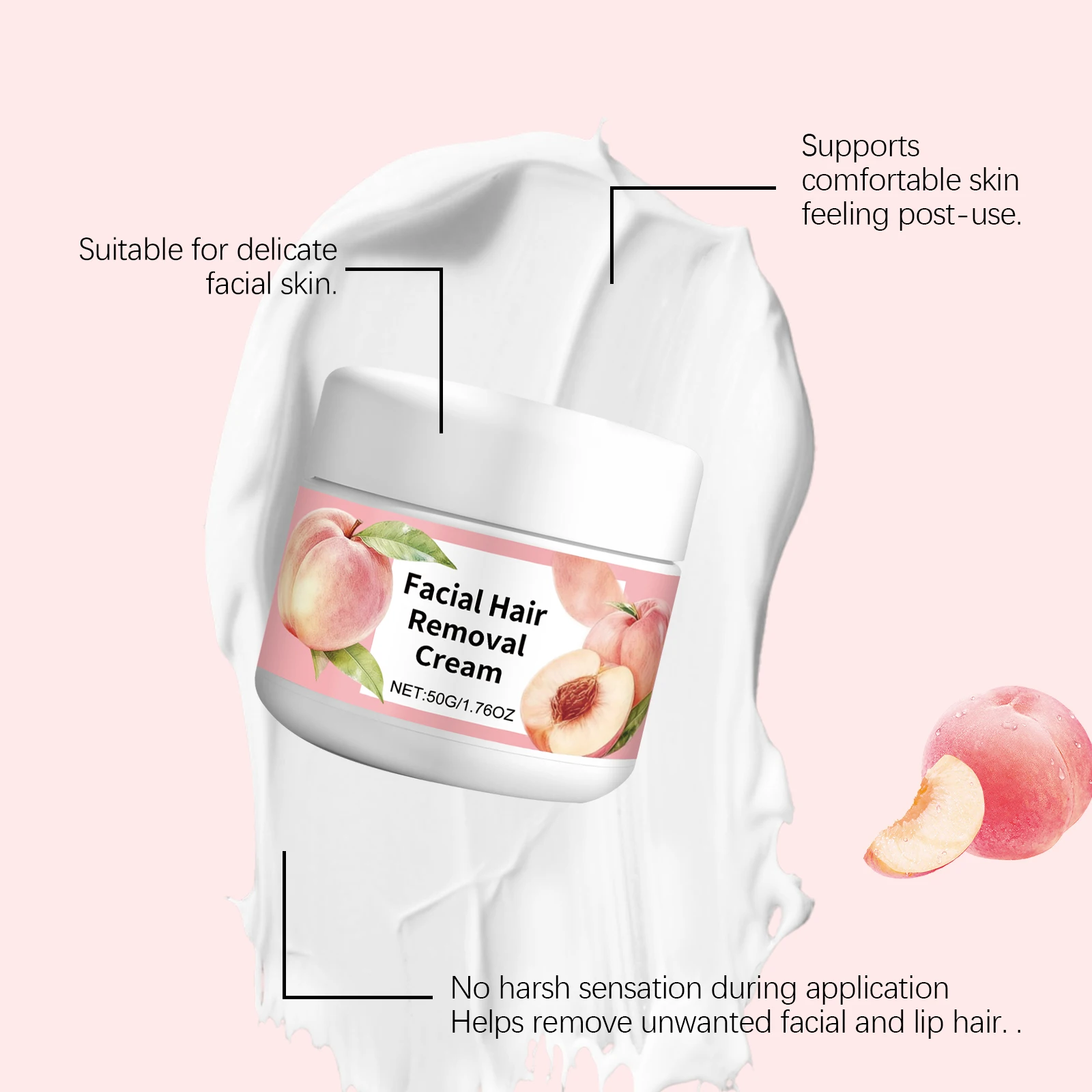 كريم إزالة شعر الوجه للنساء للبشرة الحساسة، مثبط نمو الشعر الدائم، تحديث ناعم غير مؤلم، مزيل شعر الذراع والإبط والساق #3