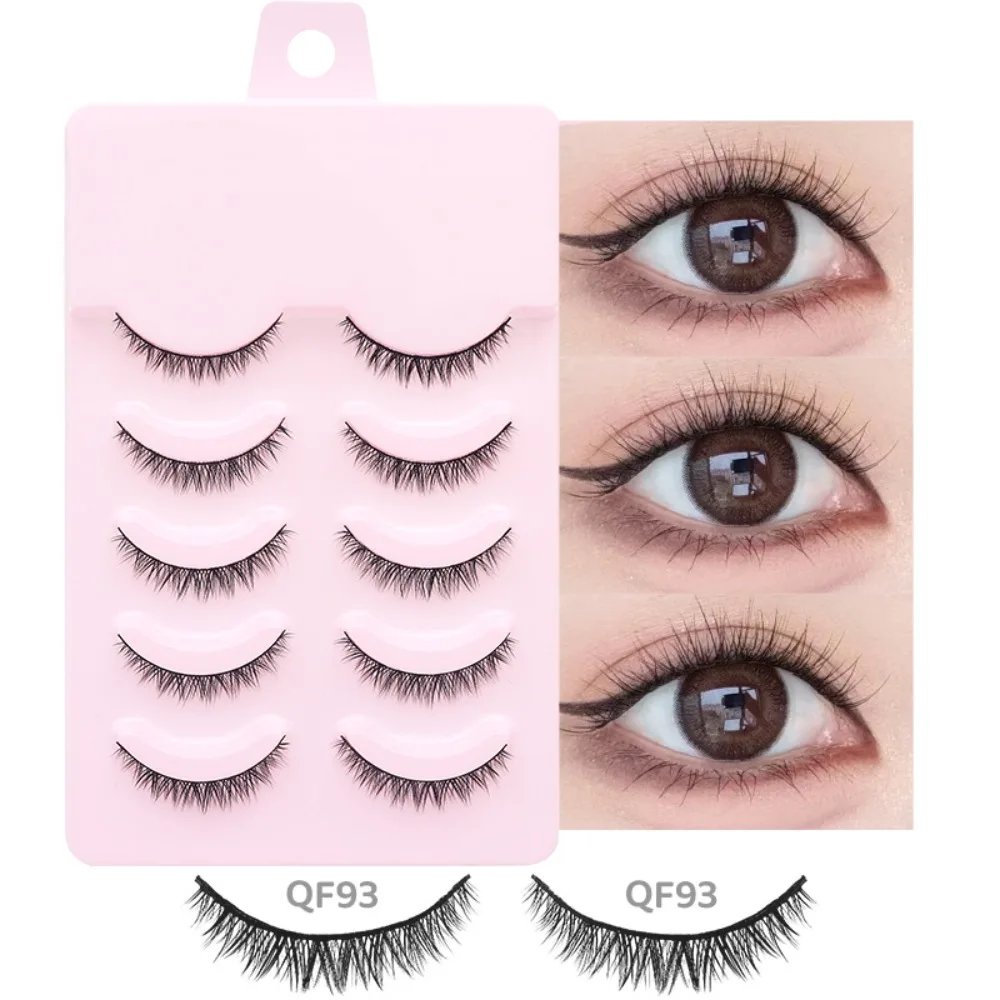 Popular 5 Pairs Manga Lashes Multiple Styles Anime Cosplay Faux Mink Lashes DIY Handmade Nude Makeup Party Supplies