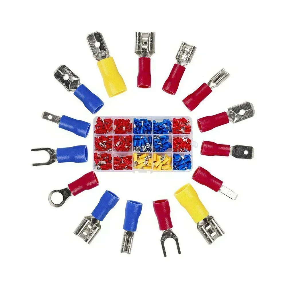 Wire Connector Crimp Spade Terminals Assorted Crimp Spade Terminal Insulated Electrical Wire Connector Kit Set