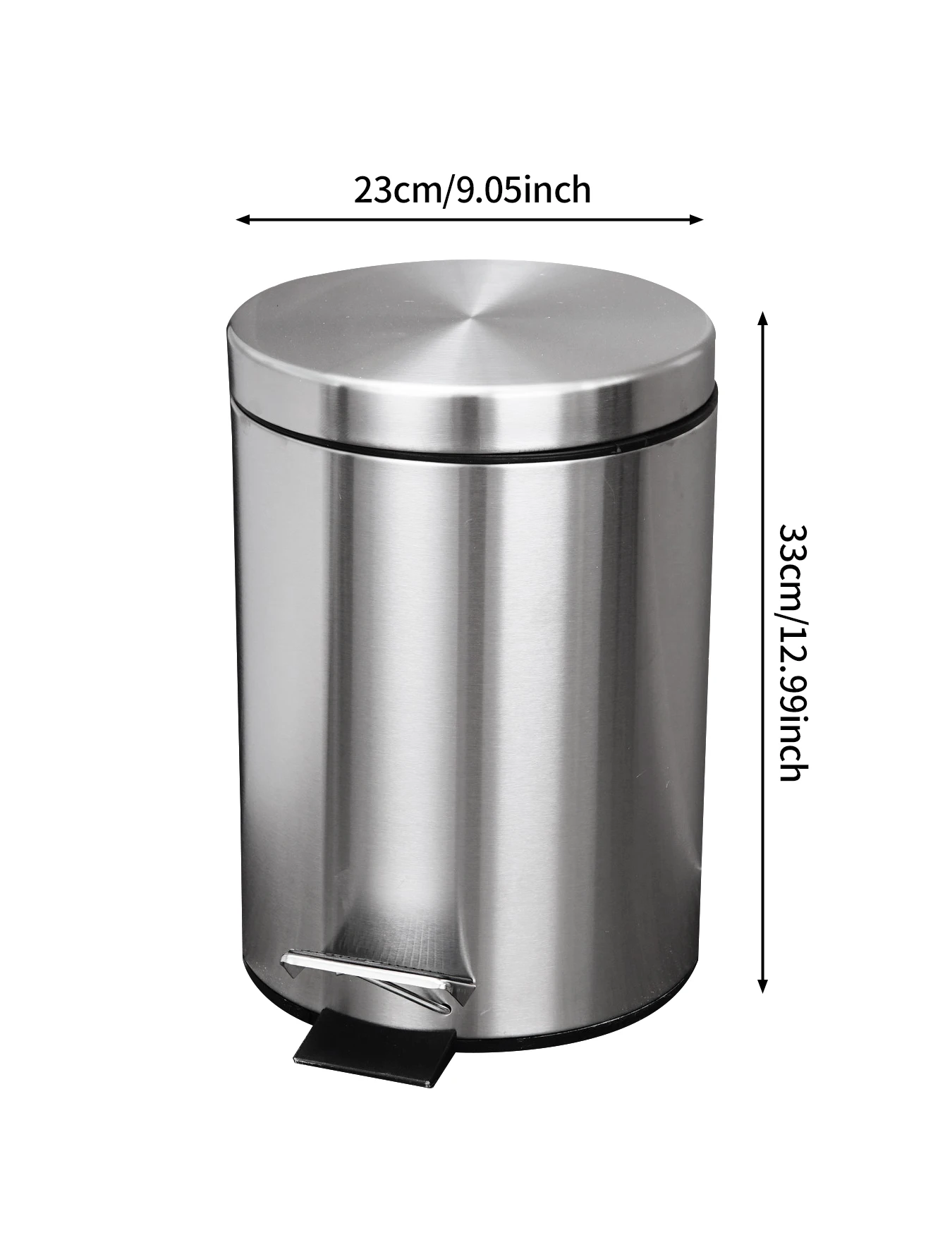 Mirror 7L 8L Stainless Steel Foot Pedal Trash Can for Hotel Bathroom Dust Bin and Kitchen Household School