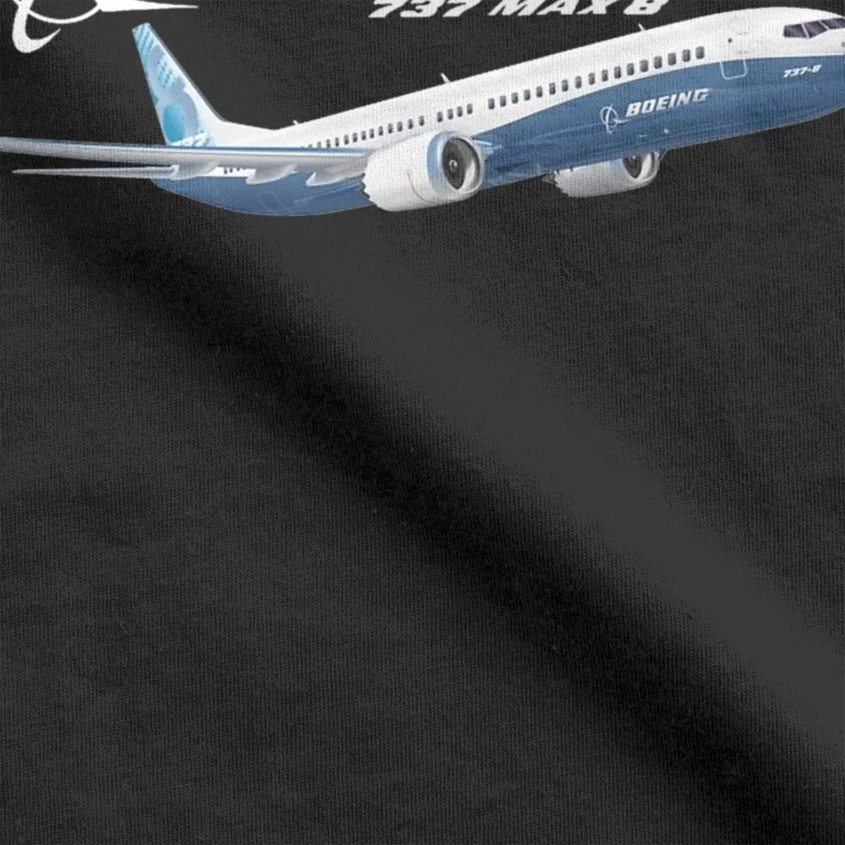 Boeing 737 Airplane T Shirt Men Women Cotton Novelty T-Shirt Round Collar Tees Short Sleeve Tops Gift Idea