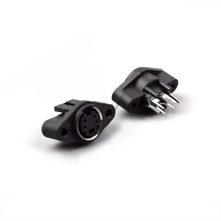 S محطة 4-pin رباعية موصل أنثى MDC-4-09 قابس لوحة المفاتيح المستديرة الكبيرة مع آذان DIN المقبس