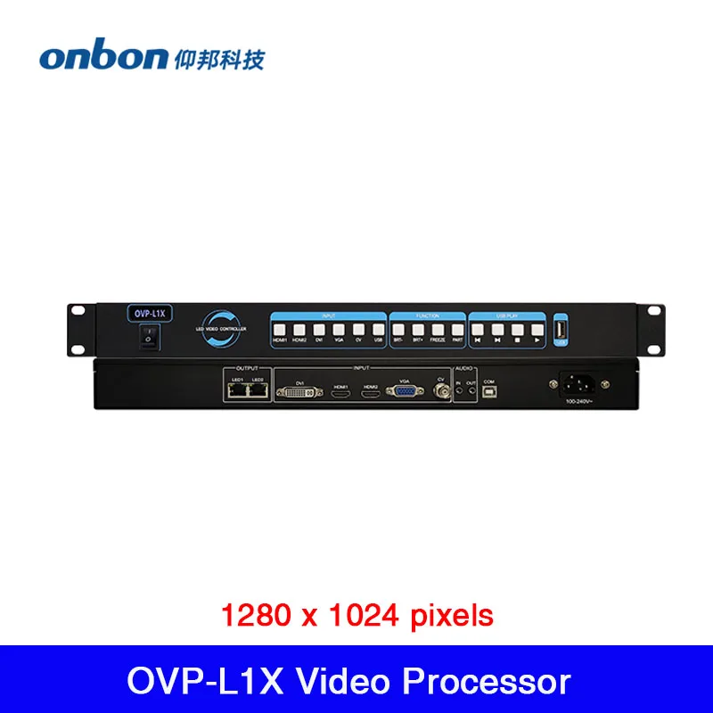 onbon ovp l1x controlador de video para tela de exibicao led suporte 13 milhoes de pixels hdmi dvi vga cv interfaces 01