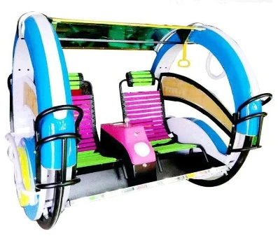 Double Players 360 Degree Happy Rolling Car Amusement Park Rides Electric Moonwalk Happy Car