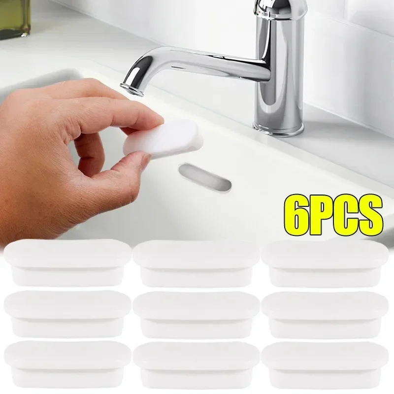 1/6pcs Wash Basin Overflow Cover Square Silicone Sealing Plugs Bathroom Sink Hole Covers Overflow Cap Kitchen Sink Accessories