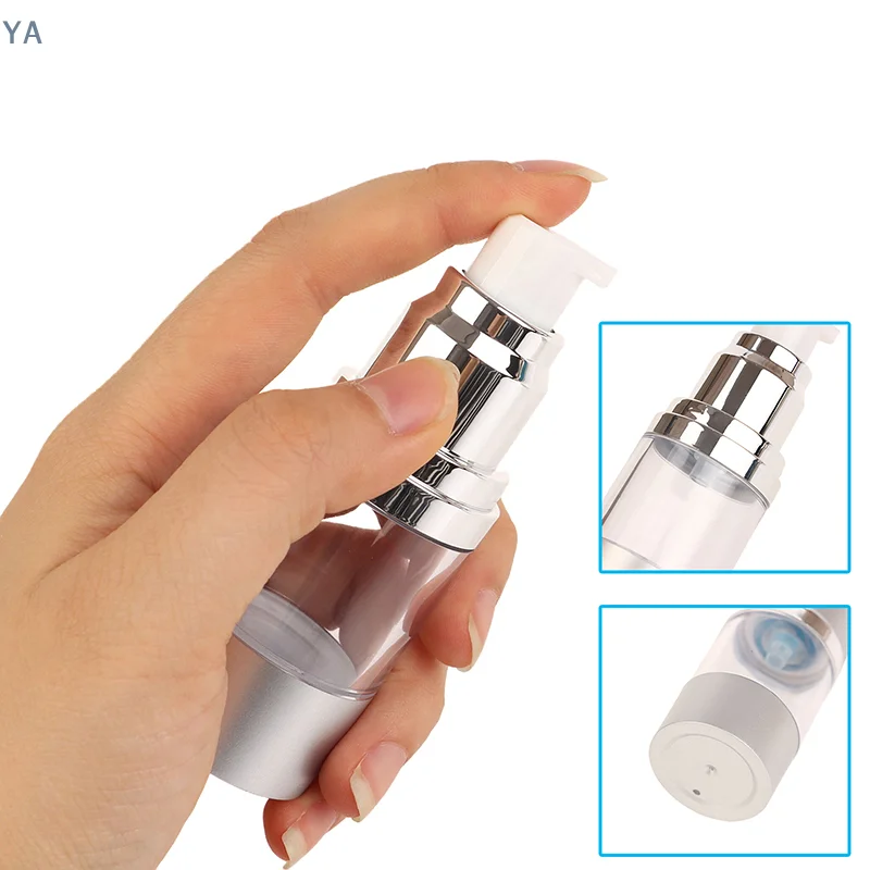 [Y]15/30/50ml Leere Vakuumpumpflaschen UV Silber Lotionflasche Tragbare Gesichtscreme Foundation Airless Flasche Kosmetikspray