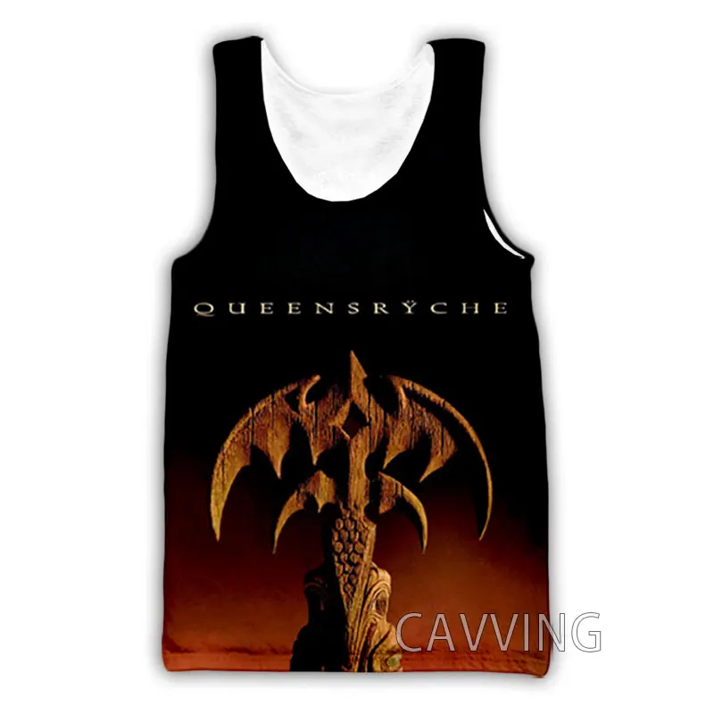 CAVVING 3D Printed  Queensryche Rock  Tank Tops Harajuku Vest  Summer Undershirt Shirts Streetwear for Men/women