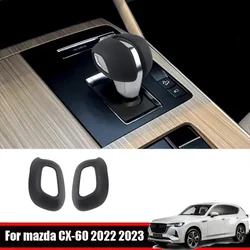 LHD RHD For Mazda CX-60 CX60 CX 90 2022-2024 Interior Accessories Leather Gear Shift Head Knob Handle Cover Trim Sticker Frame