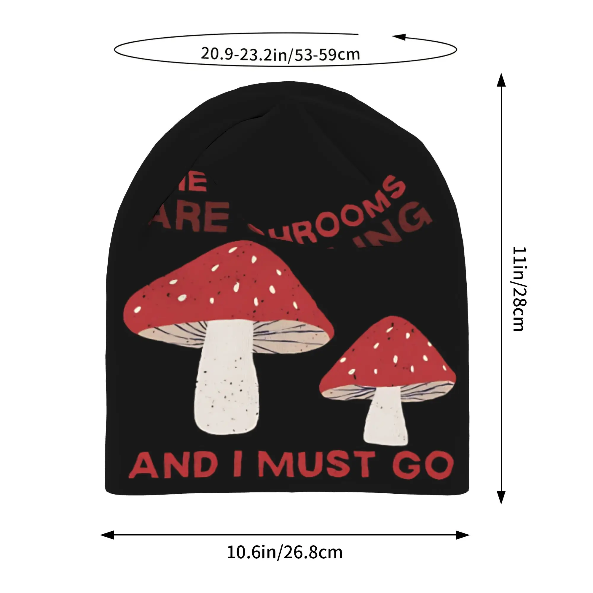 Mushrooms Are Calling Beanie Cap for Men Women Streetwear  Cooling Skull Cap Sweat Wicking for Hiking
