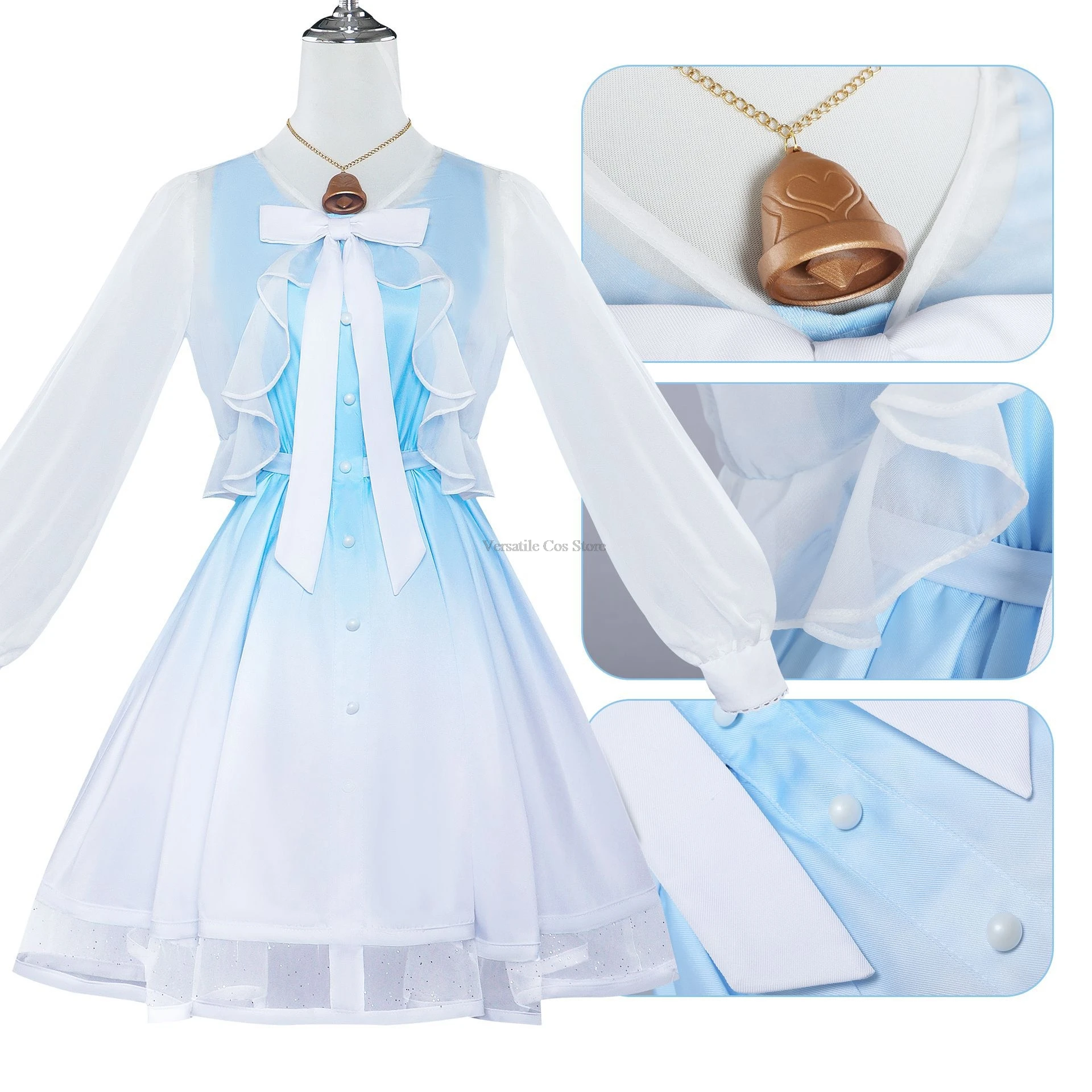 Ganyu Cosplay Spiel Genshin Impact Ganyu Cosplay Kostüm Perücke Sommer liebenswerte Lolita Sekretärin dünnes Kleid Halloween Party Anzug