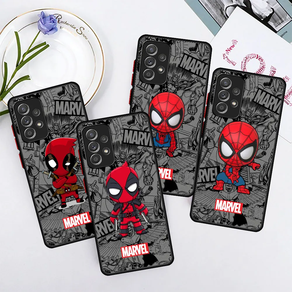 Matte Case for Huawei Honor X8 90 70 X9 X7 9A 9X Pro Y9 Y8P Y7 Y7P Y7A Y6P Y5P 9A Phone Cover Shell Marvel Deadpool SpiderMan