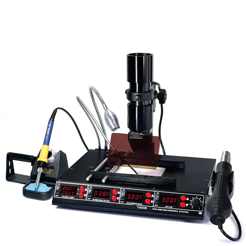 New Small 1000B Infrared BGA Desoldering Station Hot Air Gun Soldering Iron Intelligent Rework Constant Temperature Preheating S