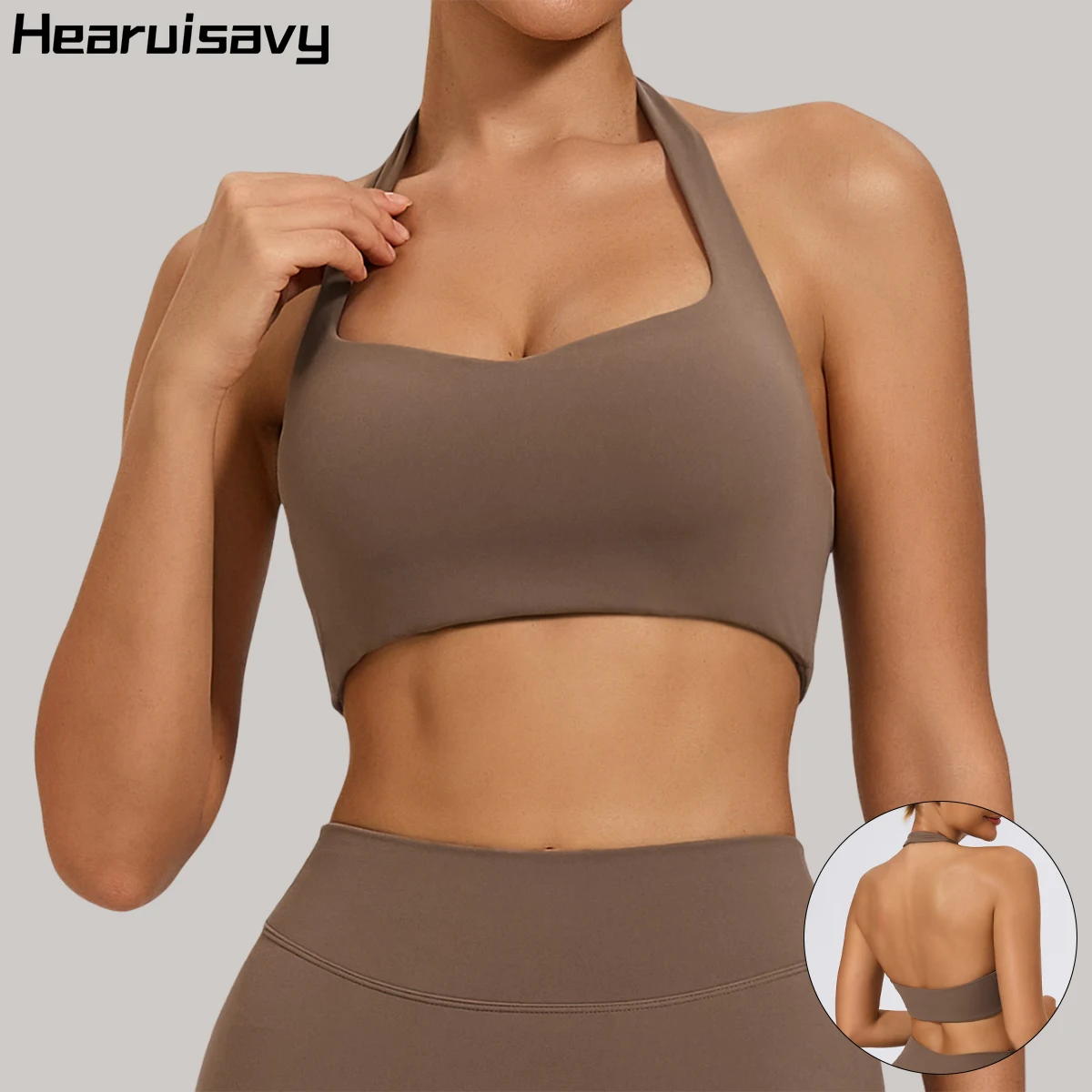 

Hearuisavy женский дышащий спортивный бюстгальтер спортивная одежда спортивная одежда женский открытый бюстгальтер для йоги с открытой спиной пуш-ап топы для фитнеса
