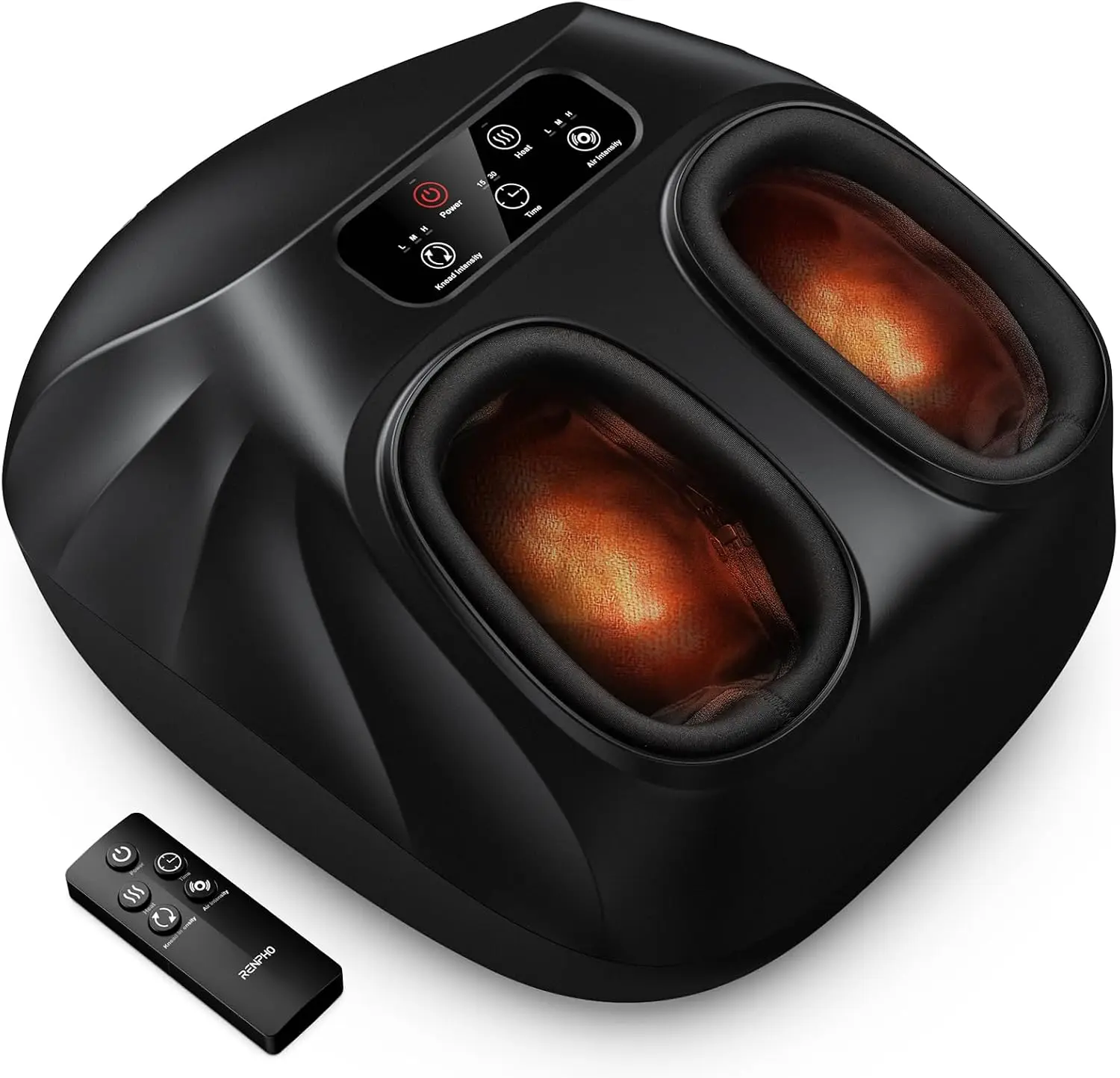 

Shiatsu Foot Massager with Heat, FSA HSA Eligible, Fits Up to Size 14, Black