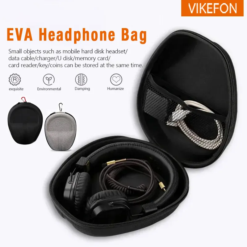 Earphone Case EVA Hard Shell Headset Protective Box Travel Headphone Carrying Bag for Xiaomi Audio-Technica Wireless Storage Bag