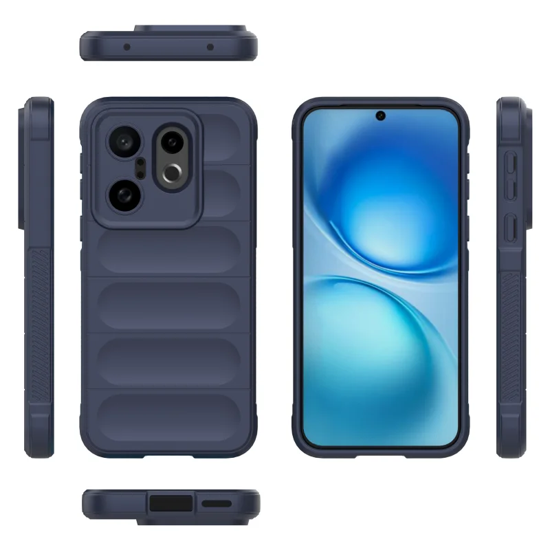 

For Vivo X200 FE 5G Case Anti-slip Anti-Fingerprint Airbag Shockproof Soft Silicone TPU Full Protection Back Cover